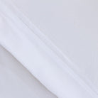 A close macro photo of Loch Lomond Linen's duvet cover showing the 400 thread count 100% cotton sateen material in detail.